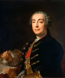 Portrait of the architect Bartolomeo Francesco Rastrelli (1700-1771), 1750s-1760s. Creator: Pfandzelt, Lucas Conrad (1716-1786)