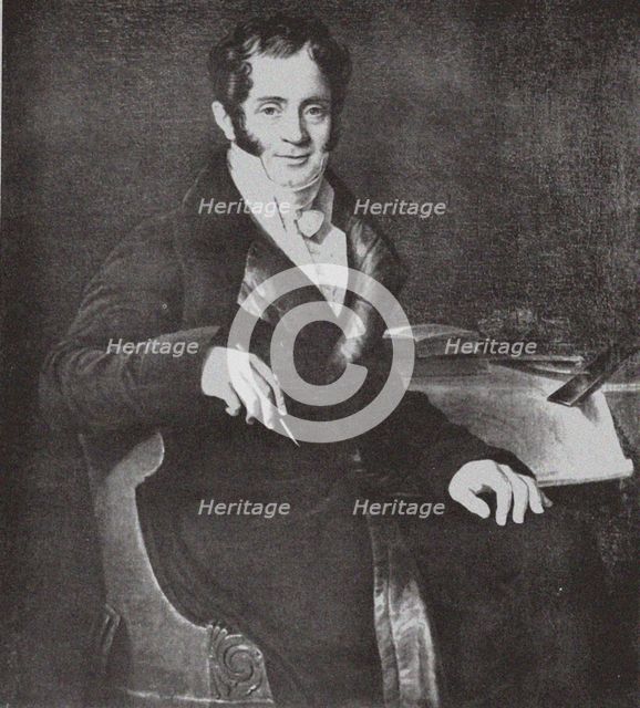 Portrait of the architect Carlo Rossi (1775-1849) (after Ch. Mitoire). Artist: Anonymous  