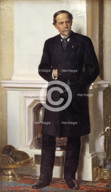 Portrait of the architect  F. Meldahl, 1882. Creator: Peder Severin Kroyer.