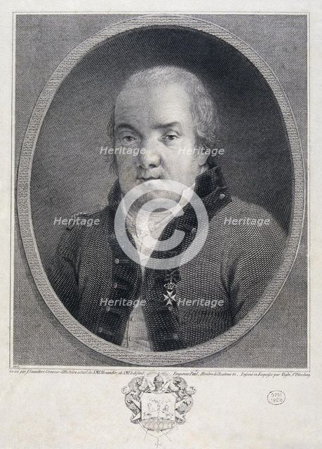 Portrait of the architect Giacomo Quarenghi (1744-1817), Late 18th cent.. Artist: Saunders, Joseph (active Early 19th cen.)