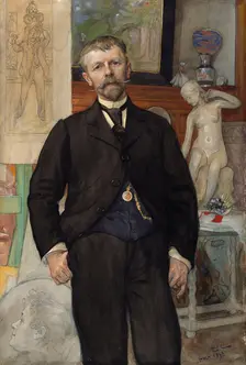 Portrait of the Architect Jac. Ahrenberg, 1898. Creator: Carl Larsson