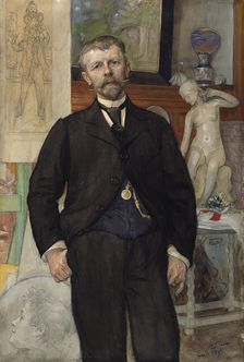 Portrait of the Architect Jac. Ahrenberg, 1898. Creator: Carl Larsson