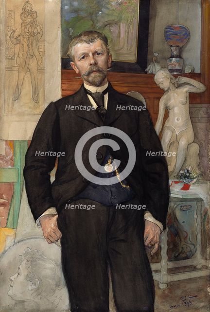 Portrait of the Architect Jac. Ahrenberg, 1898. Creator: Carl Larsson.