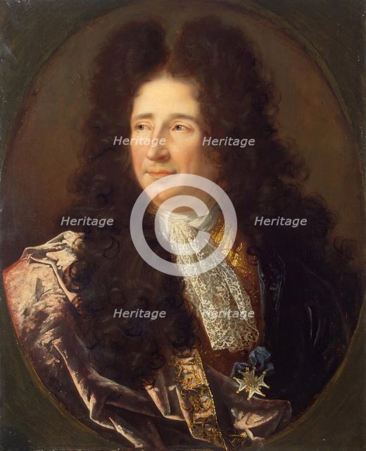 Portrait of the Architect Jules Hardouin Mansard, 1688. Creator: Joseph Vivien.