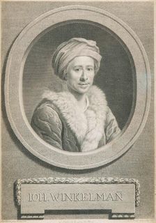 Portrait of the art historian and archaeologist Johann Joachim Winckelmann (1717-1768), 1776. Creator: Bause, Johann Friedrich (1738-1814)