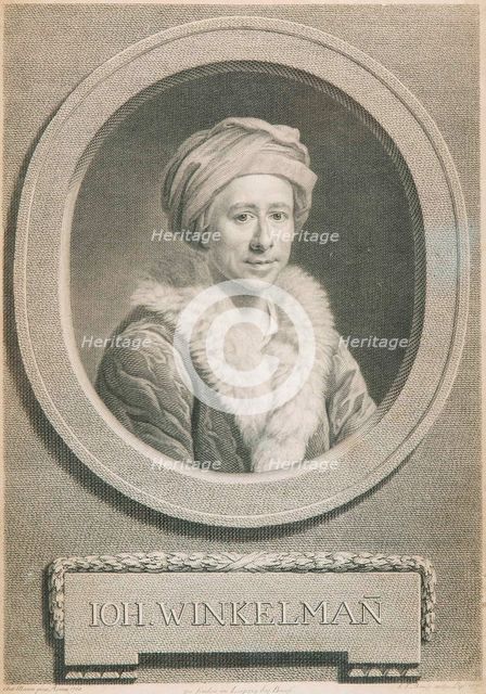 Portrait of the art historian and archaeologist Johann Joachim Winckelmann (1717-1768), 1776. Creator: Bause, Johann Friedrich (1738-1814).