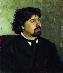 Portrait of the artist Vasily Surikov (1848-1916), 1885. Creator: Repin, Ilya Yefimovich (1844-1930)