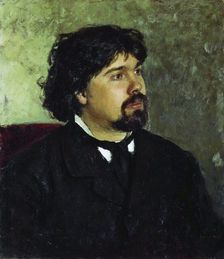 Portrait of the artist Vasily Surikov (1848-1916), 1885. Creator: Repin, Ilya Yefimovich (1844-1930)