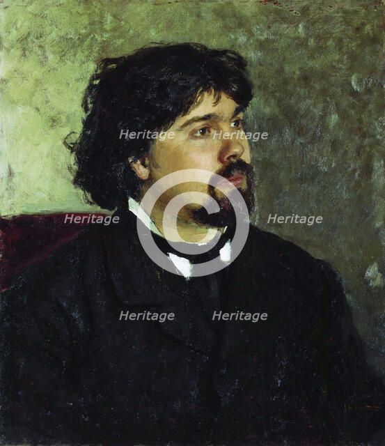 Portrait of the artist Vasily Surikov', (1848-1916), 1885. Creator: Repin, Ilya Yefimovich (1844-1930).