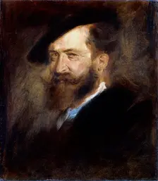 Portrait of the artist Wilhelm Busch (1832-1908), 1877-1880. Artist: Franz von Lenbach