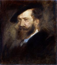Portrait of the artist Wilhelm Busch (1832-1908), 1877-1880. Artist: Franz von Lenbach