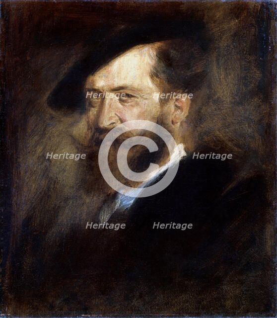 'Portrait of the artist Wilhelm Busch', (1832-1908), 1877-1880.  Artist: Franz von Lenbach