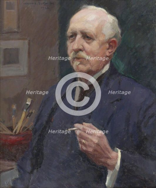 Portrait of the Artist Woldemar Toppelius, 1922. Creator: Vilho Sjöström.