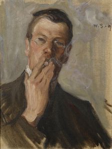 Portrait of the Artist Ali Munsterhjelm, 1907. Creator: Vilho Sjöström