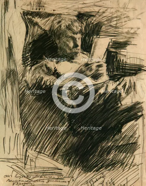 Portrait of the artist and author David Burliuk (1882-1967), 1906. Artist: Brodsky, Isaak Izrailevich (1884-1939)