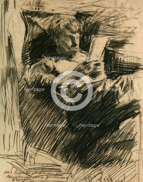 Portrait of the artist and author David Burliuk (1882-1967), 1906. Artist: Brodsky, Isaak Izrailevich (1884-1939)