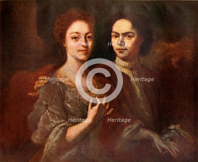 'Portrait of the Artist and His Wife', 1729, (1939). Creator: Andrey Matveyev.