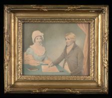 Portrait of the Artist and His Wife, ca. 1800-1812. Creator: William Leslie