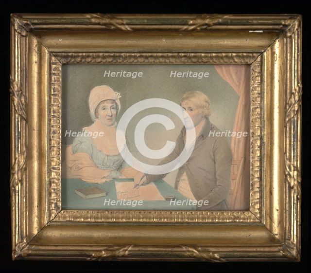 Portrait of the Artist and His Wife, ca. 1800-1812. Creator: William Leslie.