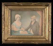 Portrait of the Artist and His Wife, ca. 1800-1812. Creator: William Leslie