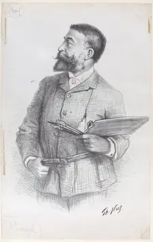 Portrait of the Artist, ca. 1884., ca. 1884. Creator: Thomas Nast