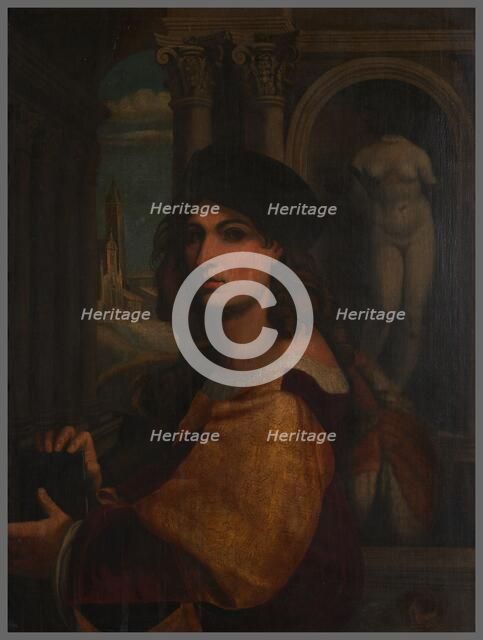 Portrait of the artist, copy after self-portrait of Domenico Capriolo. Creator: Unknown.