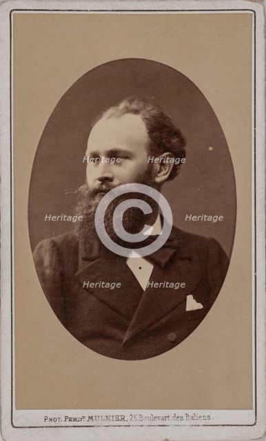 Portrait of the artist Édouard Manet (1832-1883), c. 1870. Creator: Mulnier, Ferdinand (1817-1891).