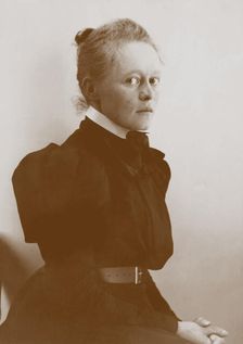 Portrait of the artist Helene Schjerfbeck (1862-1946), Early 1890s. Creator: Anonymous
