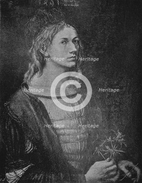 'Portrait of the artist holding a thistle', 1493, (1906). Artist: Albrecht Durer.