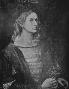 Portrait of the artist holding a thistle 1493, (1906). Artist: Albrecht Durer