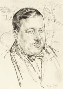 Portrait of the artist Ilya Mashkov. Artist: Grigoriev, Boris Dmitryevich (1886-1939)
