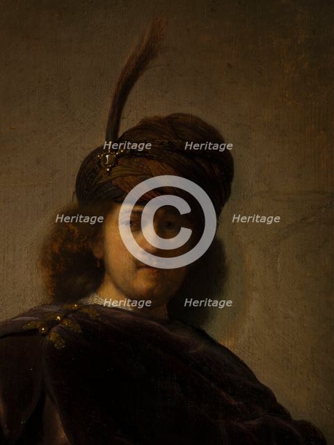 Portrait of the artist in oriental costume, c1631. Creator: Rembrandt Harmensz van Rijn.