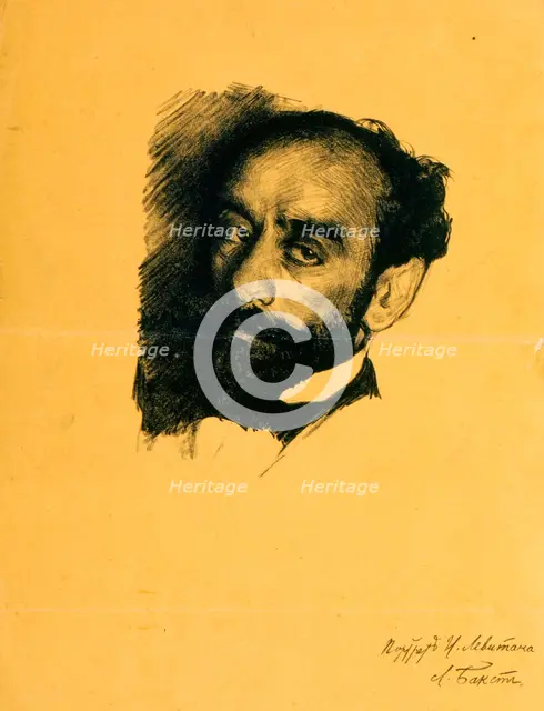 Portrait of the artist Isaak Levitan, 1899.  Artist: Leon Bakst