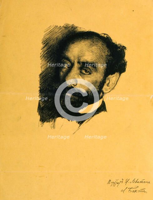 Portrait of the artist Isaak Levitan, 1899.  Artist: Leon Bakst