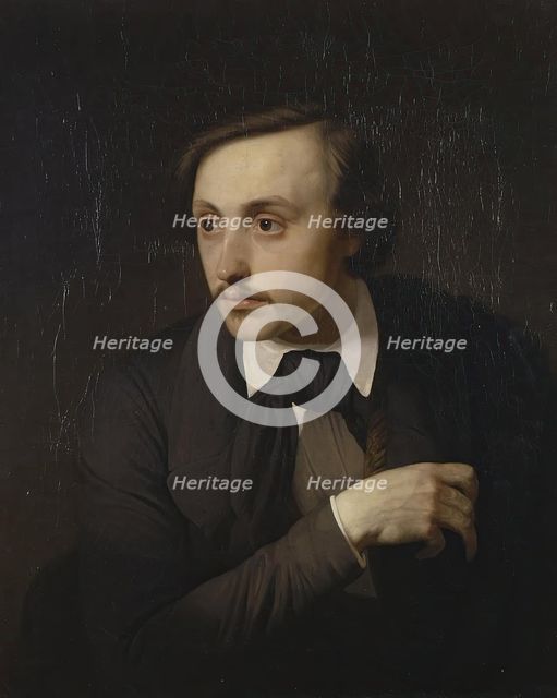 Portrait of the Artist Ivan Sokolov, 1849. Creator: Yakov Kapkov.