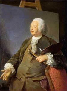 Portrait of the artist Jean-Baptiste Oudry (1686-1755), 1753. Creator: Perronneau, Jean-Baptiste (1715-1783)