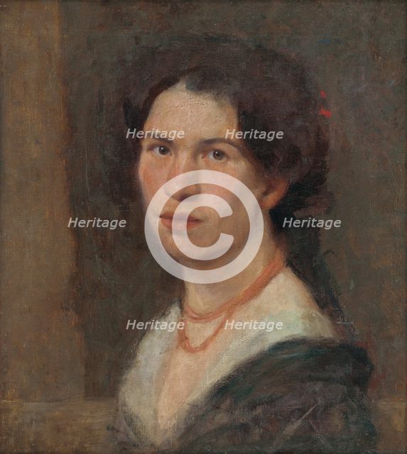 Portrait of the Artist Jonásová, around 1910. Creator: Milan Thomka Mitrovsky.