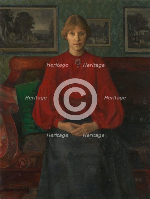 Portrait of the Artist Kris Laache Torne, 1899. Creator: Oluf Wold-Torne.