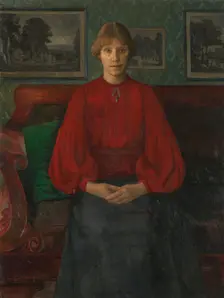 Portrait of the Artist Kris Laache Torne, 1899. Creator: Oluf Wold-Torne