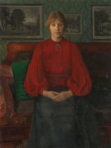Portrait of the Artist Kris Laache Torne, 1899. Creator: Oluf Wold-Torne