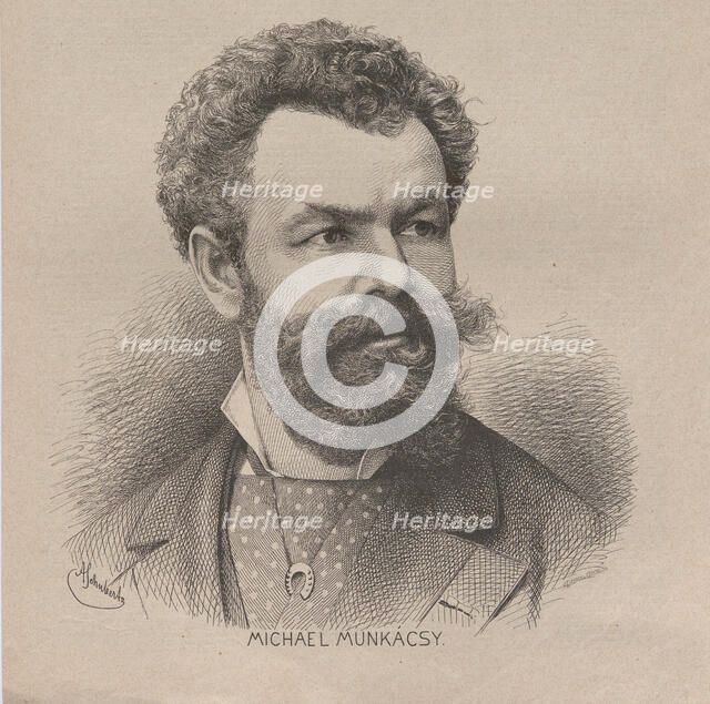 Portrait of the artist Mihály von Munkácsy (1844-1900), 1880. Creator: Schubert, August (1844-1903).