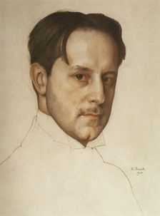 Portrait of the artist Mstislav Dobuzhinsky (1875-1957), 1910. Creator: Somov, Konstantin Andreyevich (1869-1939)