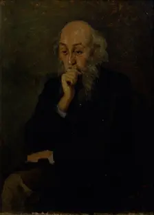 Portrait of the artist Nikolai Ge (1831-1894). Artist: Myasoedov, Grigori Grigoryevich (1834-1911)