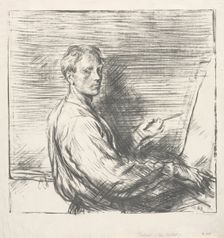 Portrait of the Artist, No. 1, 1905. Creator: Charles Hasslewood Shannon (British, 1863-1937)