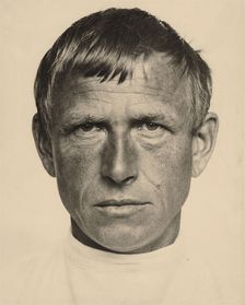 Portrait of the artist Otto Dix (1891-1969), ca 1933. Creator: Erfurth, Hugo (1874-1948)