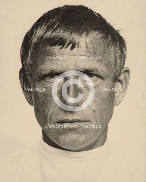 Portrait of the artist Otto Dix (1891-1969), ca 1933. Creator: Erfurth, Hugo (1874-1948).