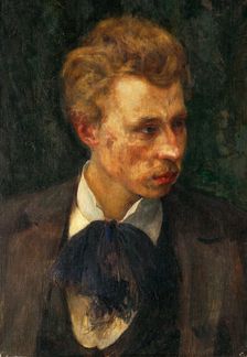 Portrait of the artist R. Boehm, 1897. Creator: Milos Jiránek
