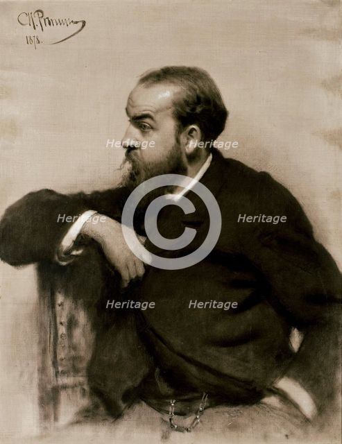 Portrait of the Artist Rafail S. Levitsky, 1878. Creator: Il'ya Repin.