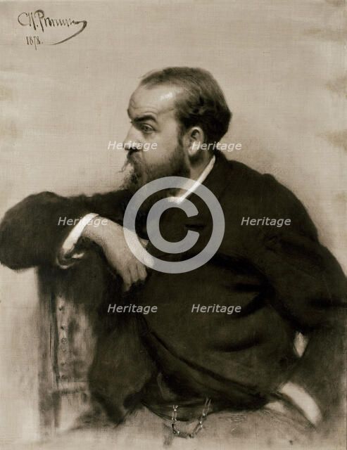 Portrait of the Artist Rafail S. Levitsky, 1878. Creator: Il'ya Repin.