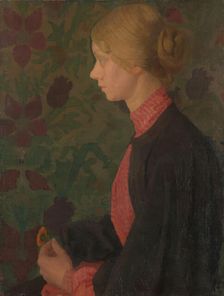 Portrait of the Artist Ragnhild (Lalla) Hvalstad, 1897. Creator: Thorvald Erichsen